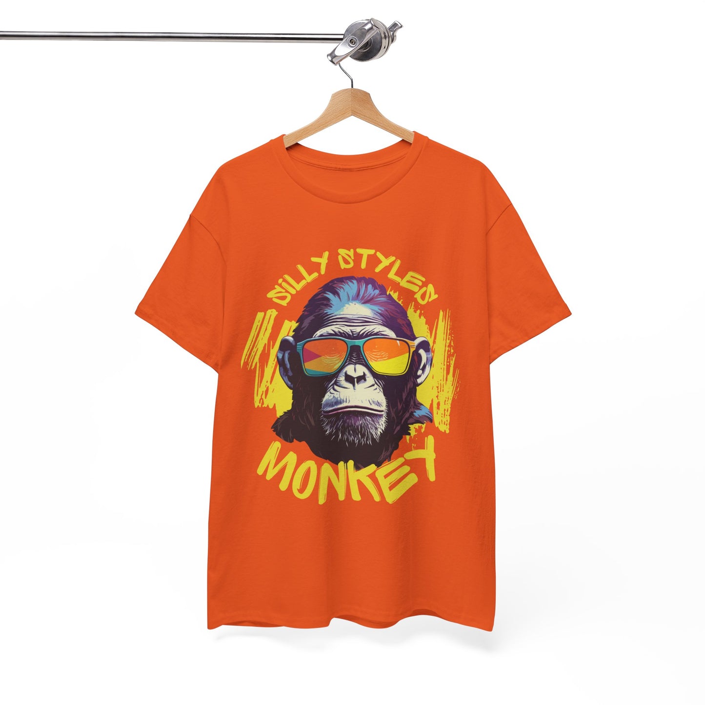 Monkey - Men 's Heavy Cotton Tee (Express Delivery available)