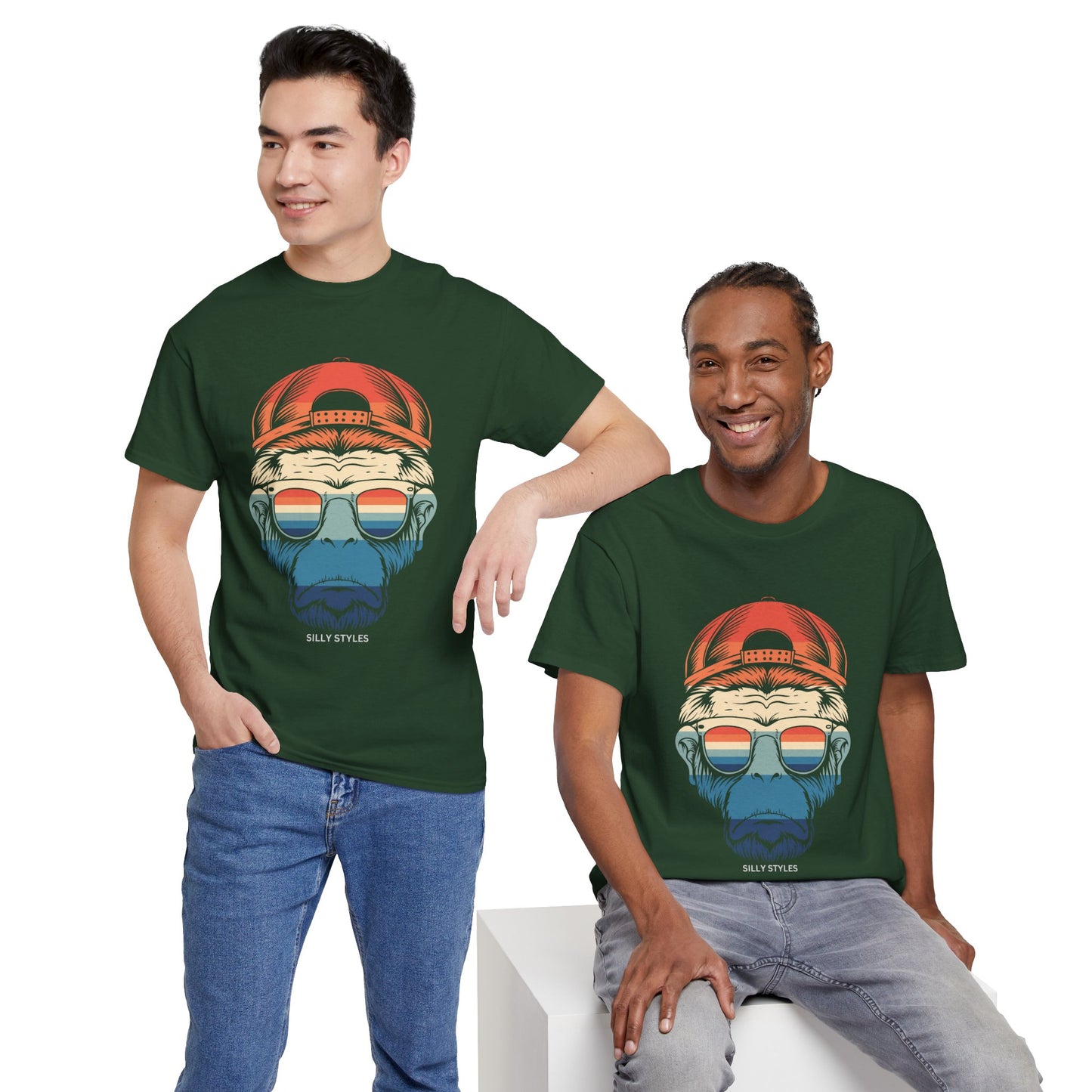 Monkey - Heavy Cotton Tee (Express Delivery available)