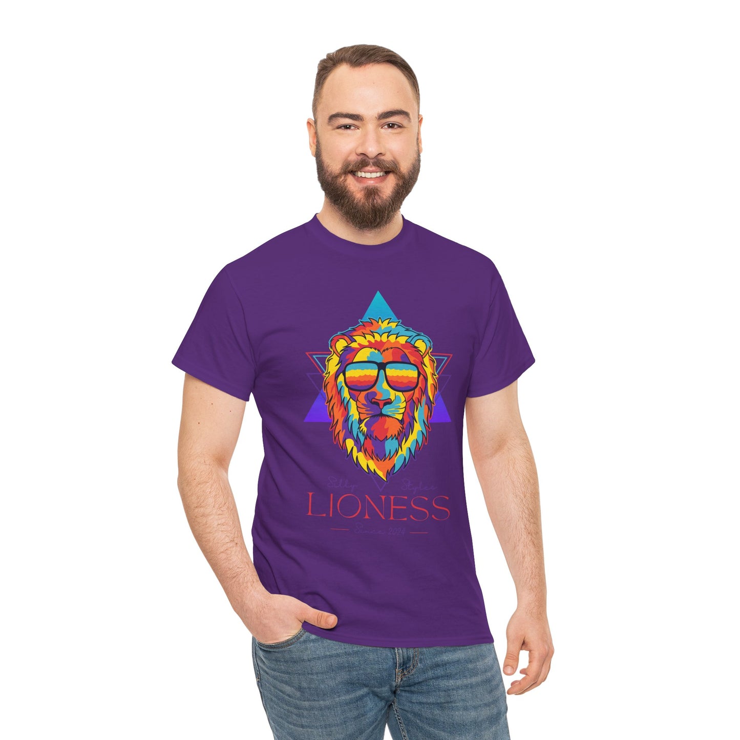 Silly Styles Premium Lion - Heavy Cotton Tee (Express Delivery available)