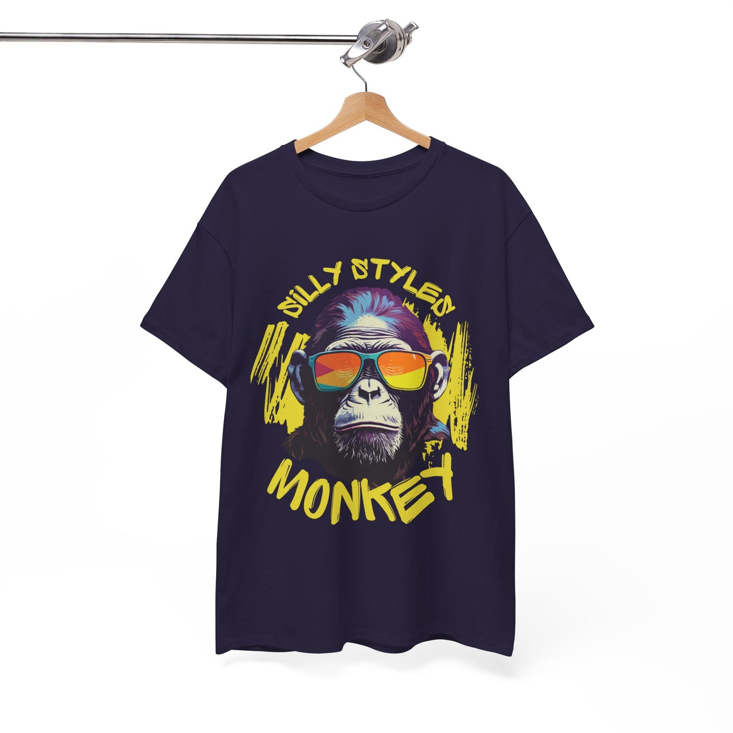 Monkey - Men 's Heavy Cotton Tee (Express Delivery available)
