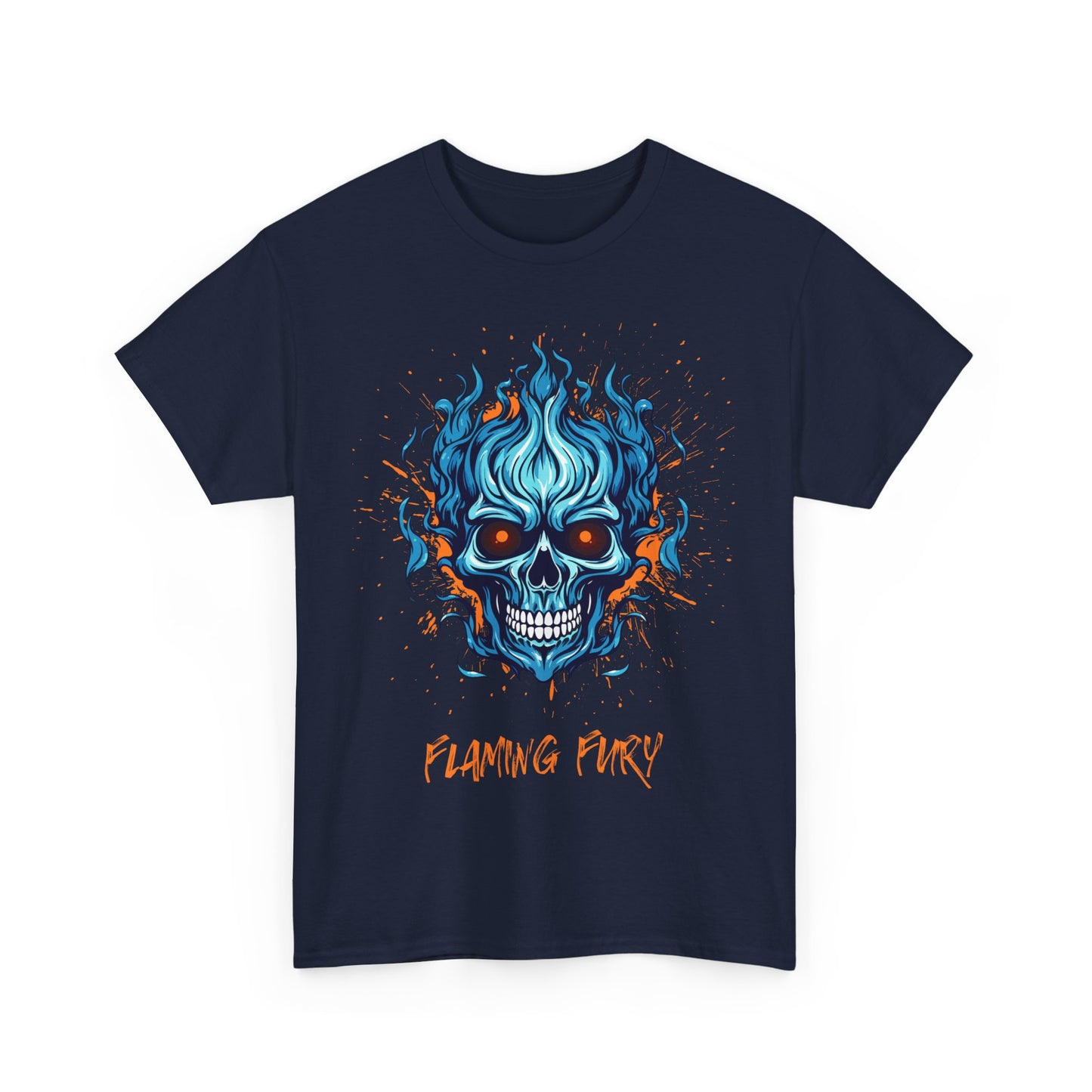 Flaming - Men Heavy Cotton Tee (Express Delivery available)