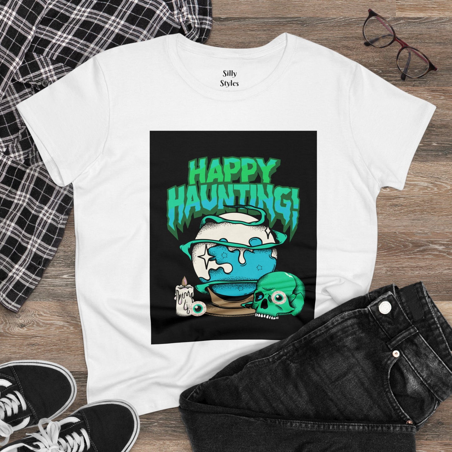 Women's Halloween Midweight Cotton Tee