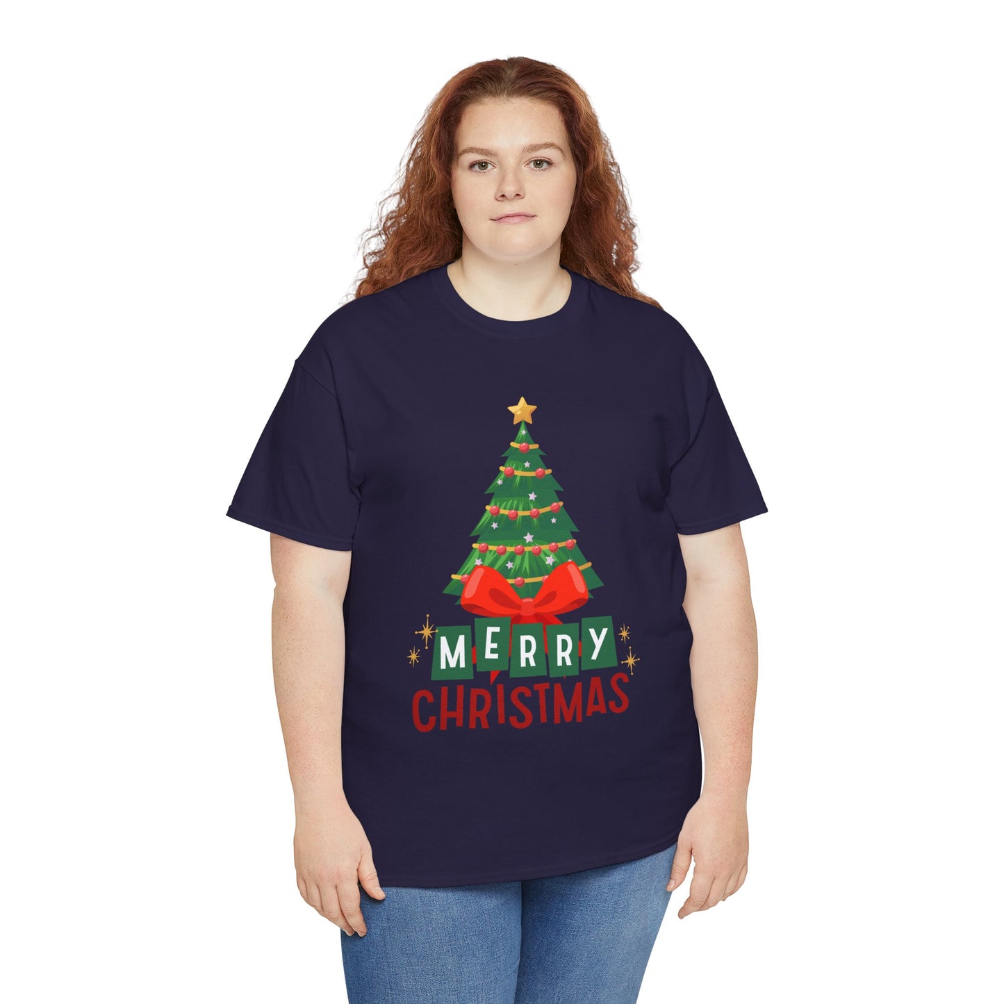 Merry Christmas - Heavy Cotton Tee (Express Delivery available)