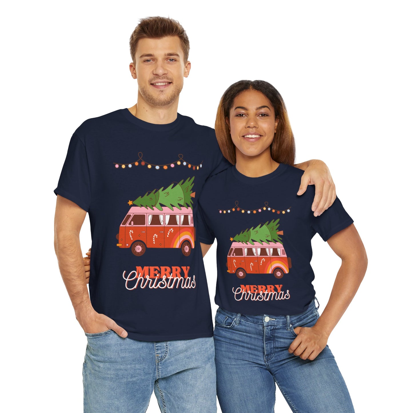 Merry Christmas - Heavy Cotton Tee (Express Delivery available)
