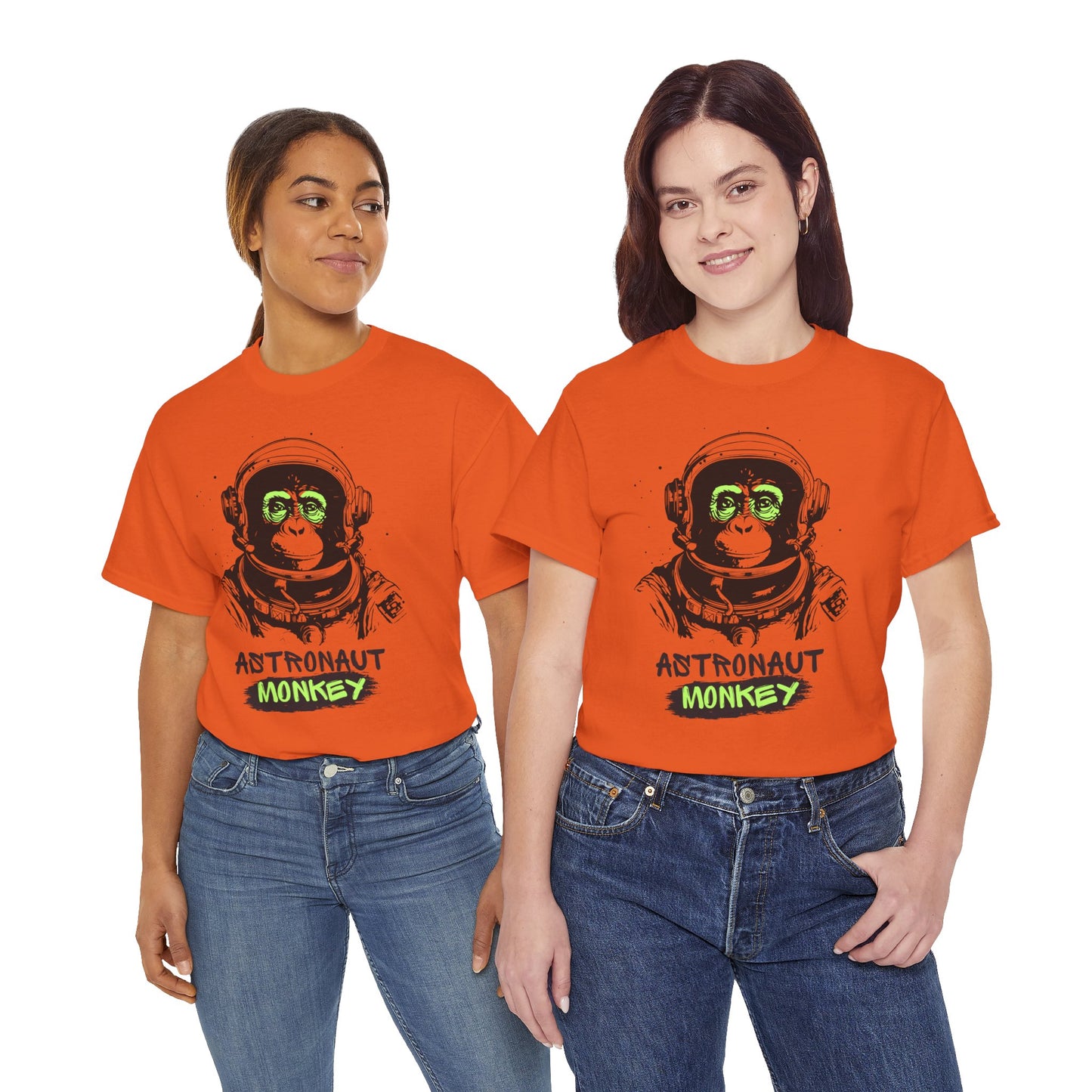 Astronaut Monkey - Unisex Heavy Cotton Tee