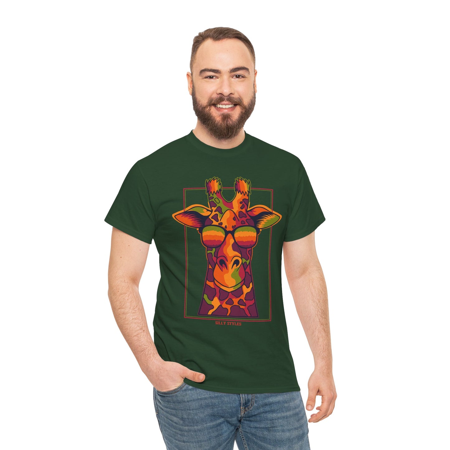 Giraffe - Heavy Cotton Tee (Express Delivery available)
