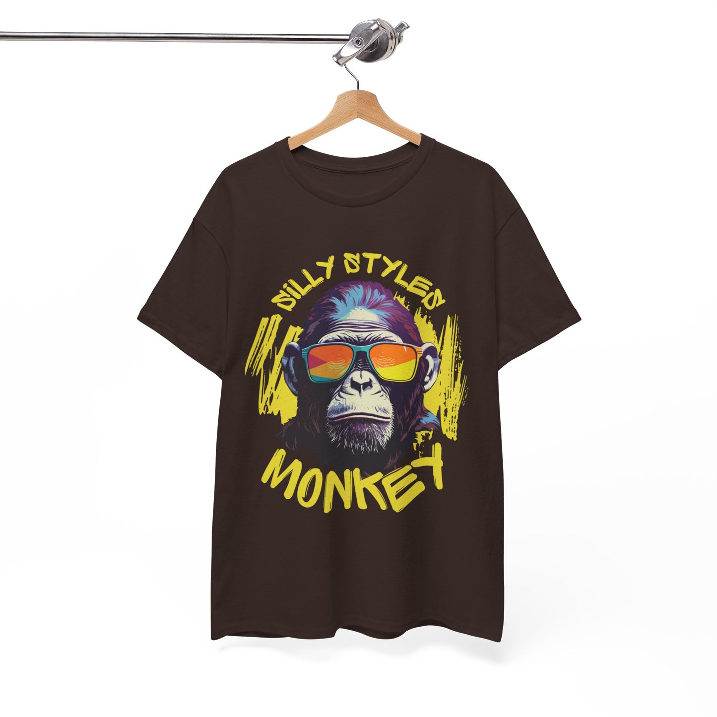 Monkey - Men 's Heavy Cotton Tee (Express Delivery available)