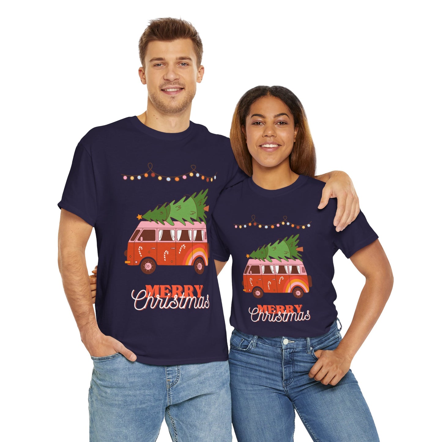 Merry Christmas - Heavy Cotton Tee (Express Delivery available)