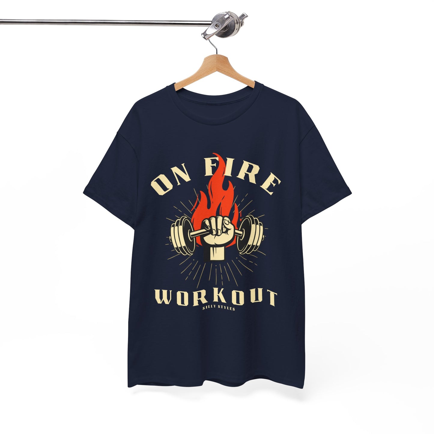 Workout - Men's Heavy Cotton Tee (Express Delivery available)