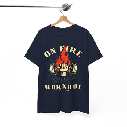 Workout - Men's Heavy Cotton Tee (Express Delivery available)