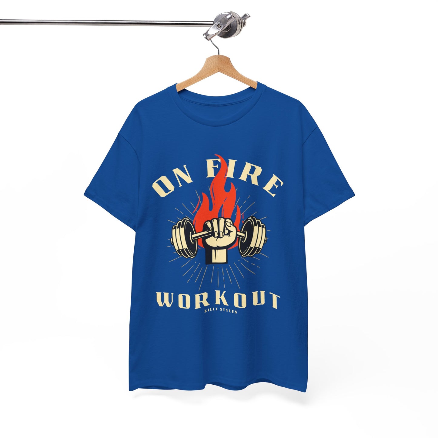 Workout - Men's Heavy Cotton Tee (Express Delivery available)