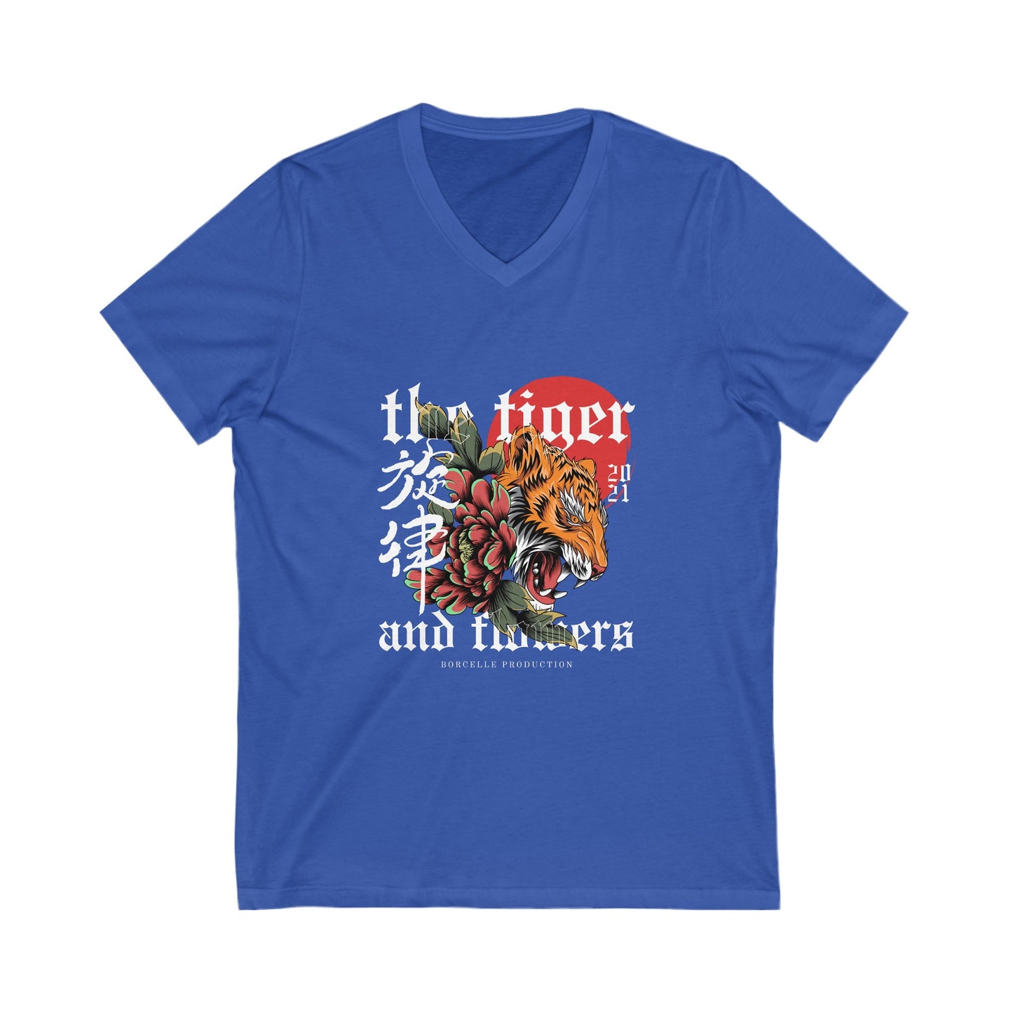 Men's Tiger - Jersey Short Sleeve V-Neck Tee