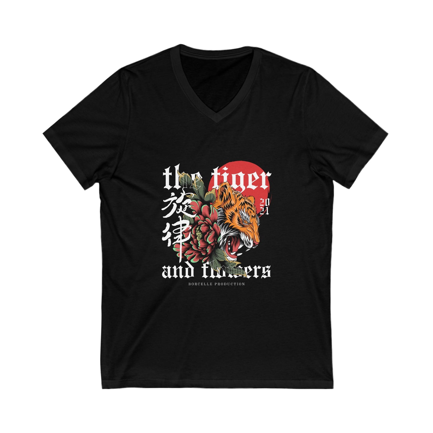 Men's Tiger - Jersey Short Sleeve V-Neck Tee