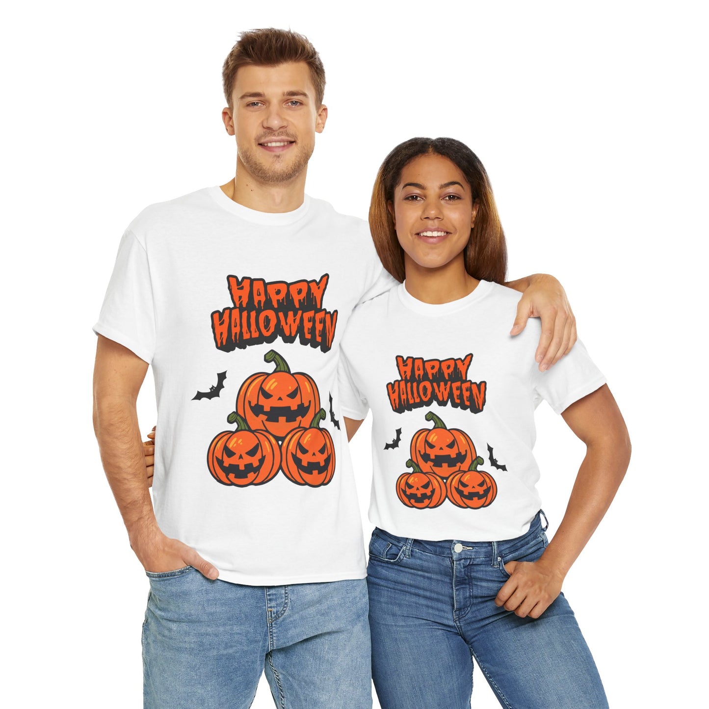 Halloween -Unisex Heavy Cotton Tee (Express Delivery available)
