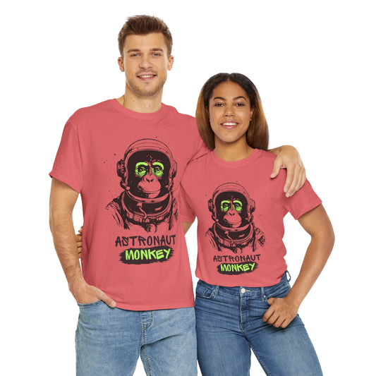 Astronaut Monkey - Unisex Heavy Cotton Tee