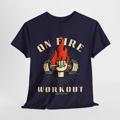 Workout - Men's Heavy Cotton Tee (Express Delivery available)