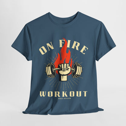 Workout - Men's Heavy Cotton Tee (Express Delivery available)