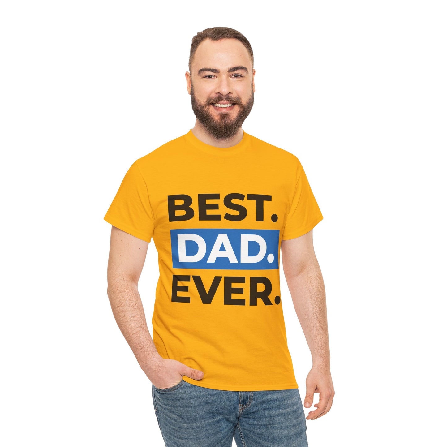 Best Dad - Men's Heavy Cotton Tee (Express Delivery available)